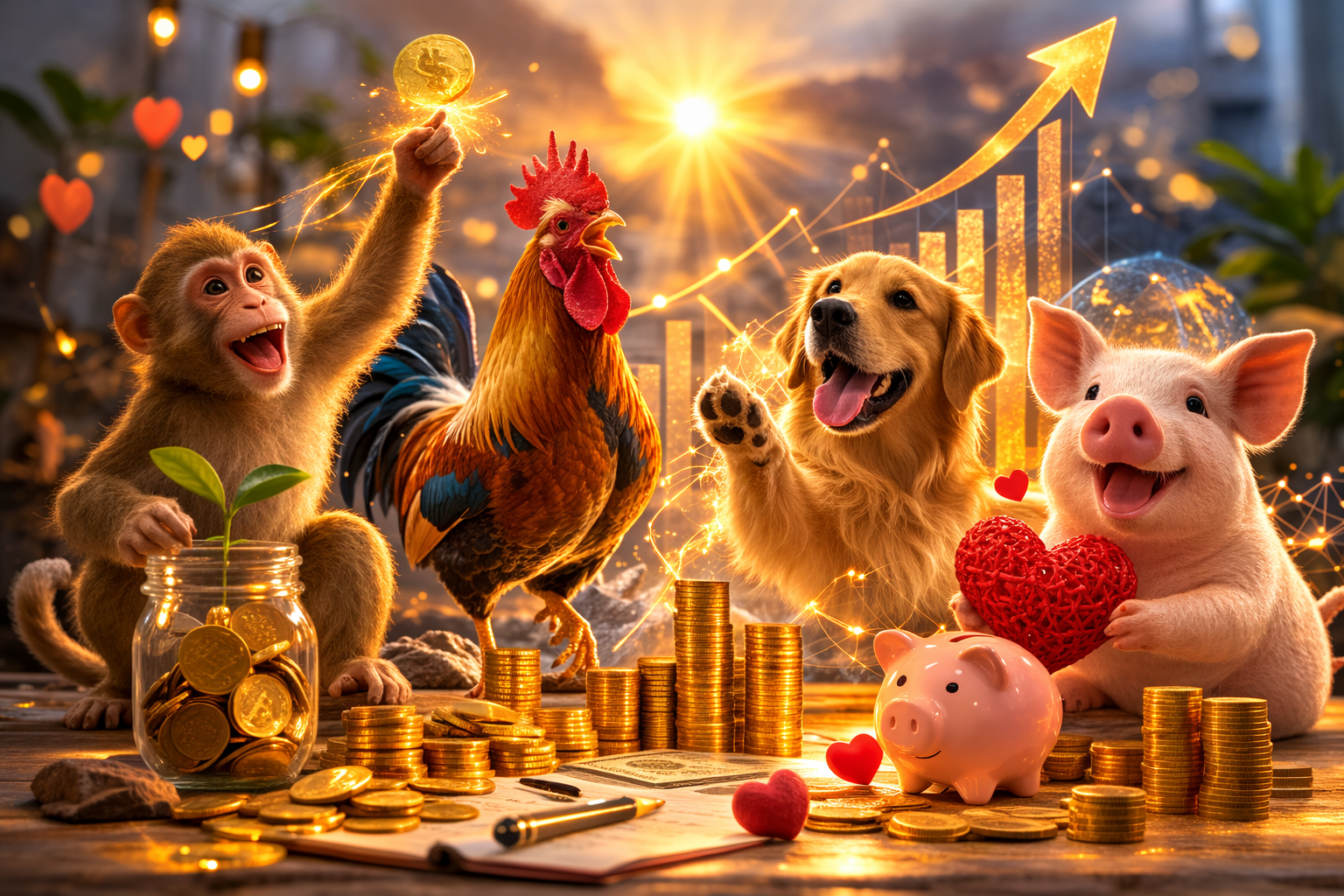 赤馬紅羊借勢轉型:猴、雞、狗、豬 2026-2027 財富與感情預測